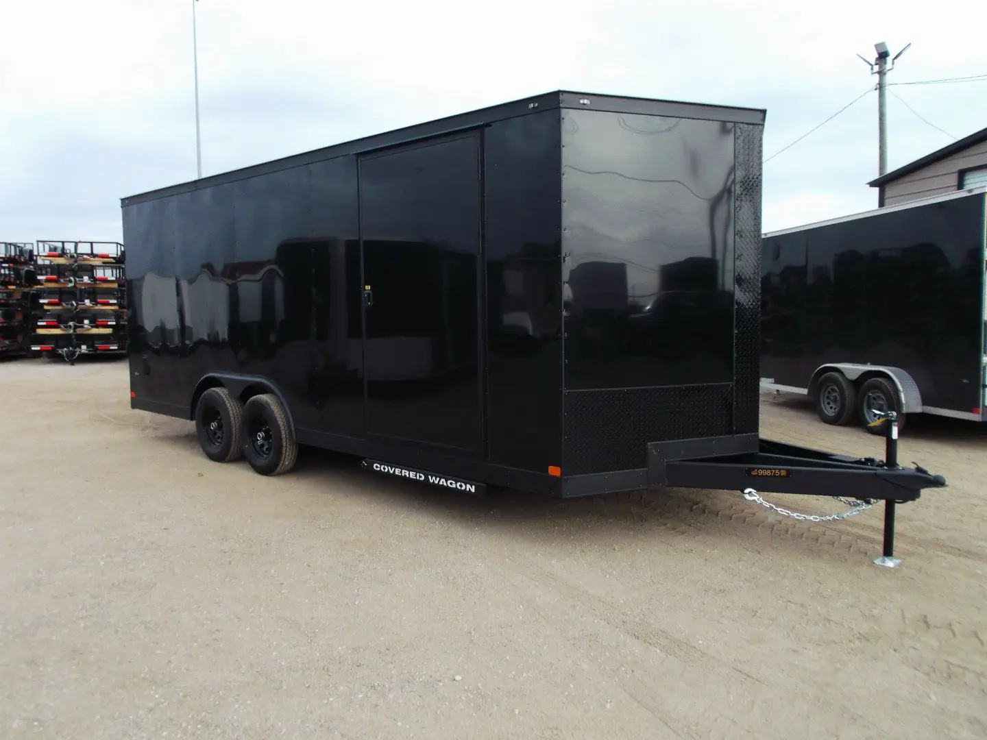 Black enclosed cargo trailer for rent in Buda, TX - Hill Country Haulers